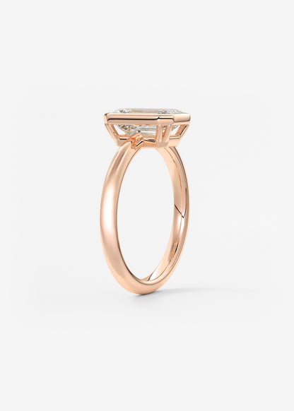 Oval Solitaire With Raised Basket Gallery Lab Grown Diamond Engagement Ring