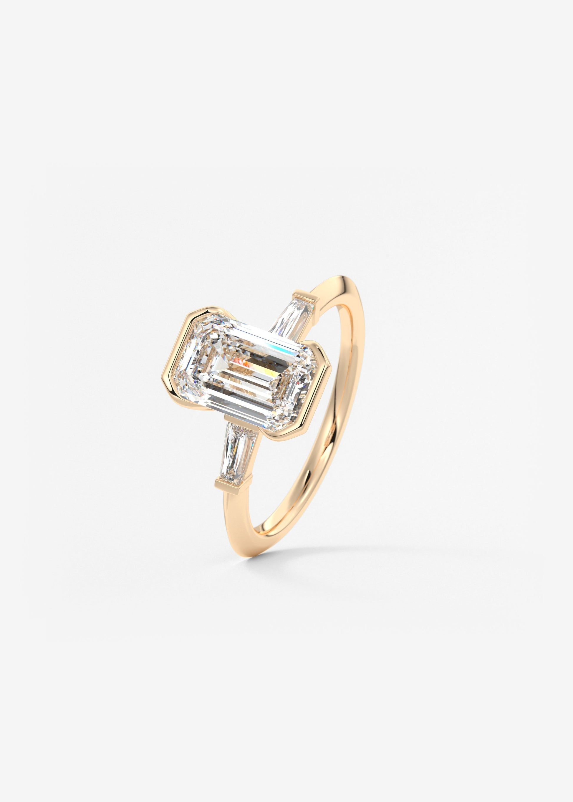 Oval Solitaire With Raised Basket Gallery Lab Grown Diamond Engagement Ring