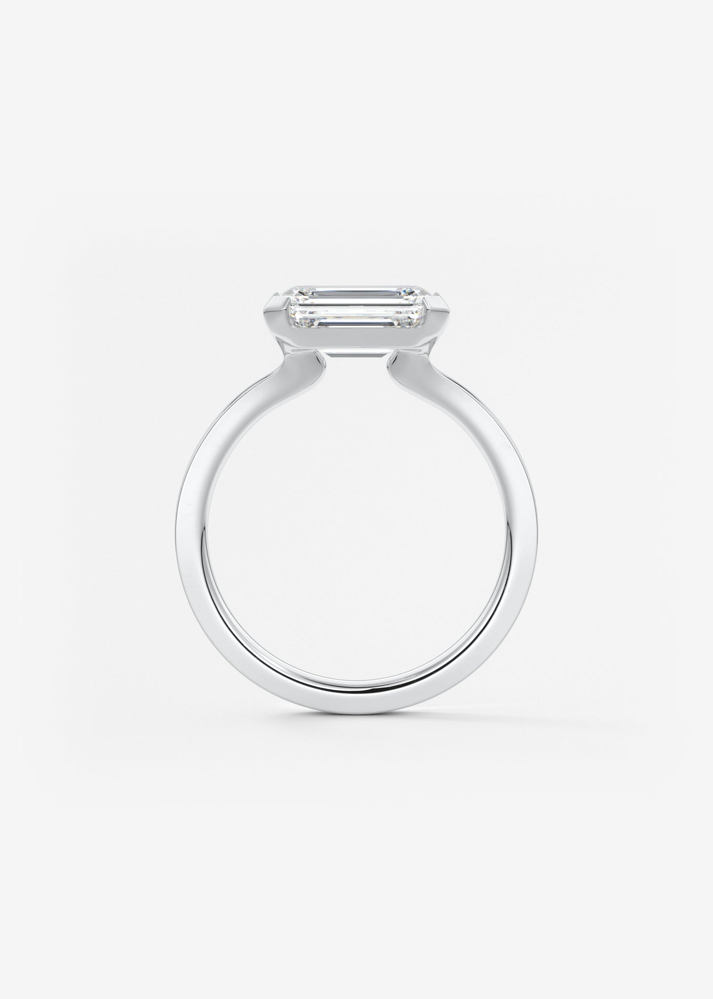 Oval Solitaire With Raised Basket Gallery Lab Grown Diamond Engagement Ring