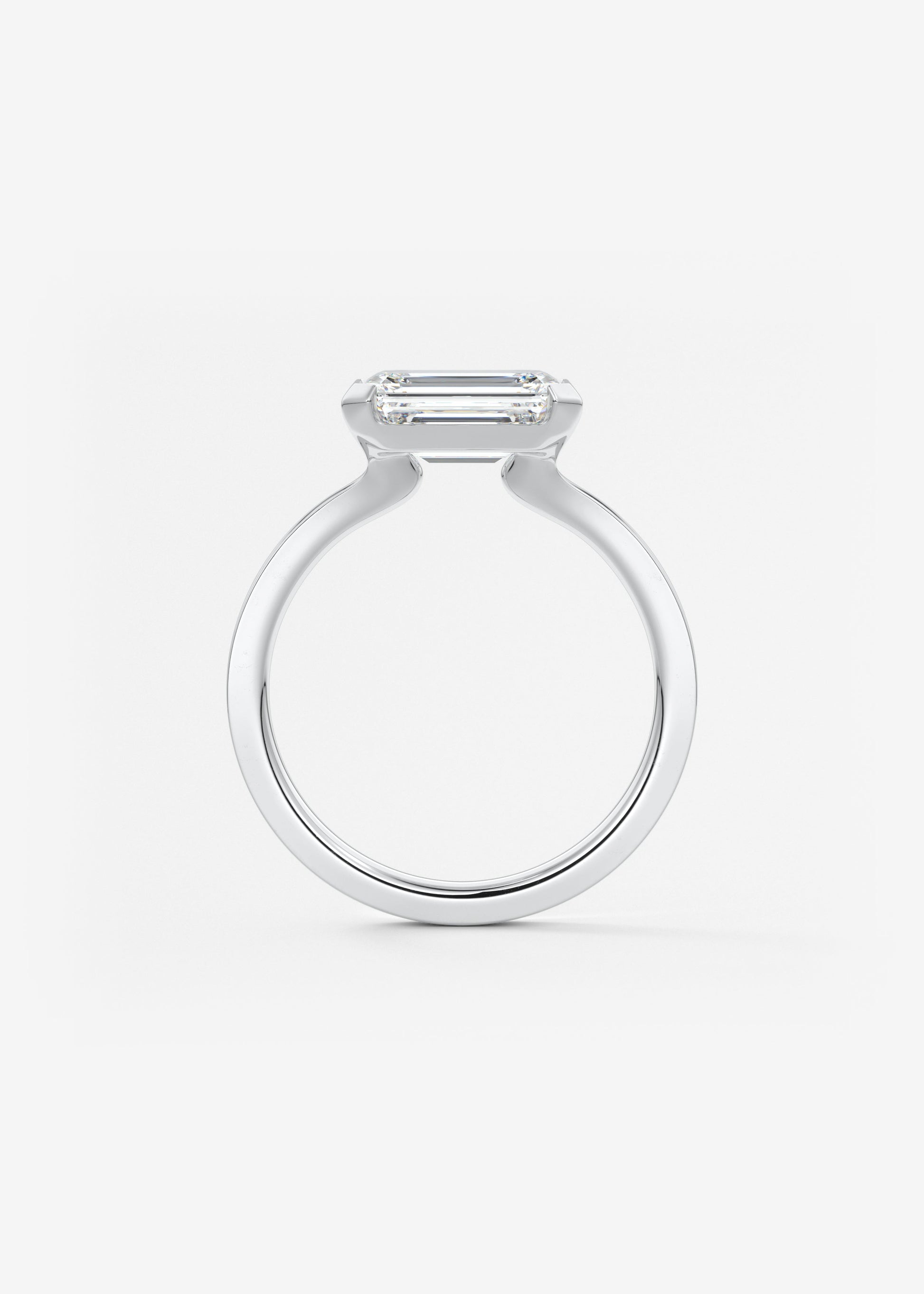 Oval Solitaire With Raised Basket Gallery Lab Grown Diamond Engagement Ring