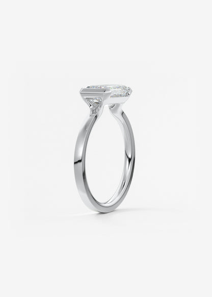 Oval Solitaire With Raised Basket Gallery Lab Grown Diamond Engagement Ring