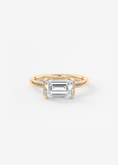 Oval Solitaire With Raised Basket Gallery Lab Grown Diamond Engagement Ring