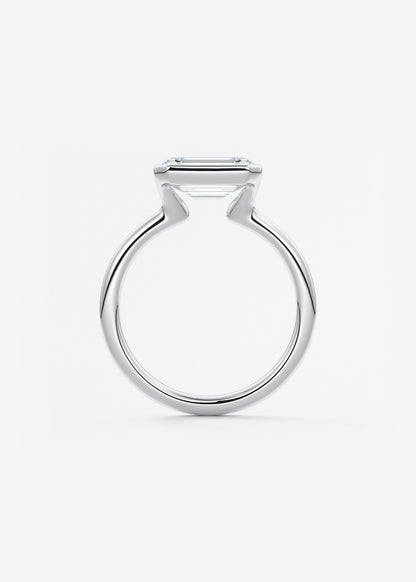 Oval Solitaire With Raised Basket Gallery Lab Grown Diamond Engagement Ring