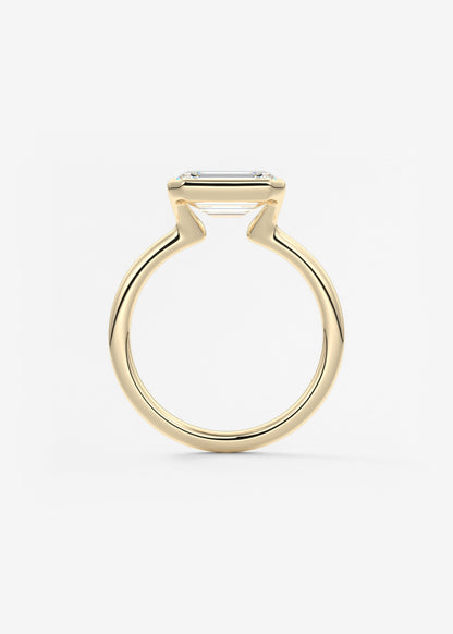 Oval Solitaire With Raised Basket Gallery Lab Grown Diamond Engagement Ring