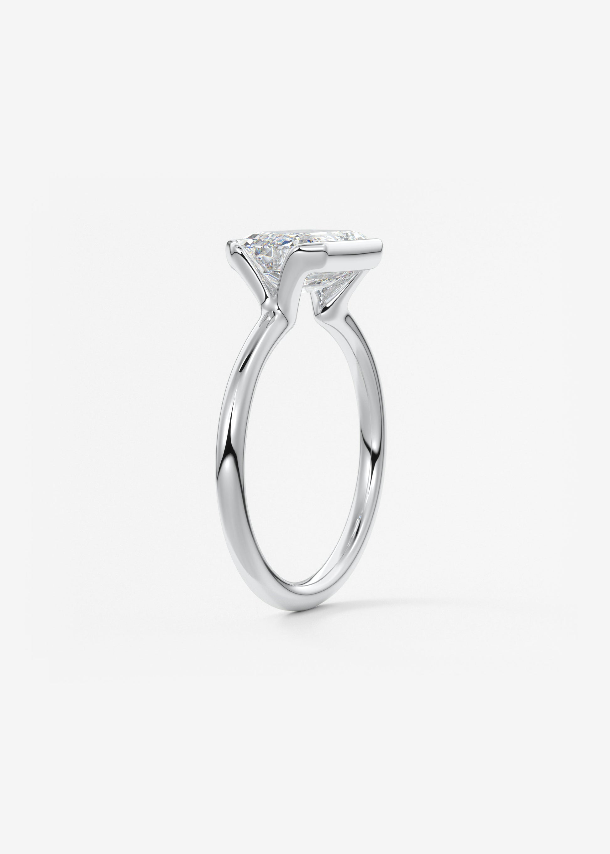 Oval Solitaire With Raised Basket Gallery Lab Grown Diamond Engagement Ring