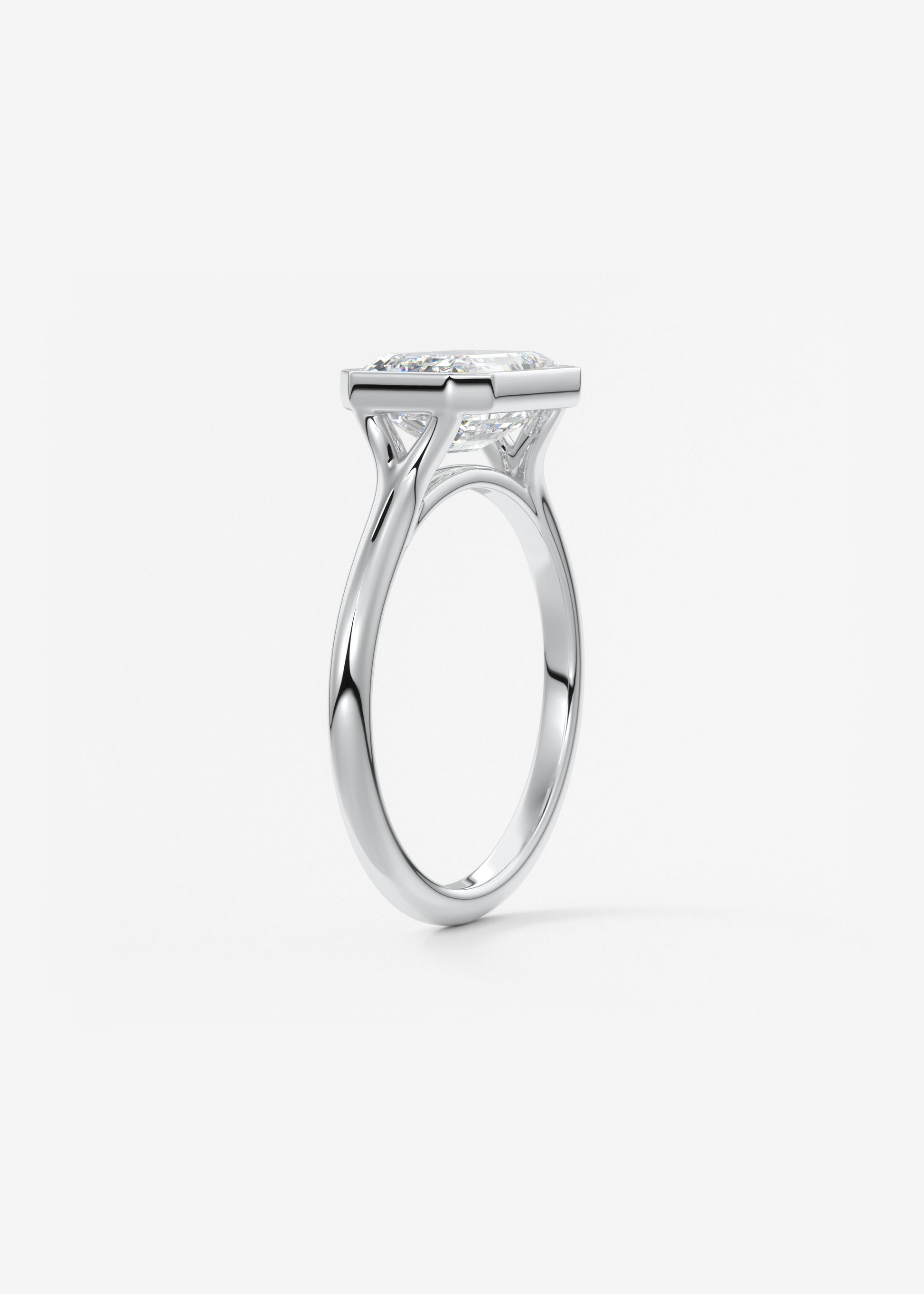Oval Solitaire With Raised Basket Gallery Lab Grown Diamond Engagement Ring