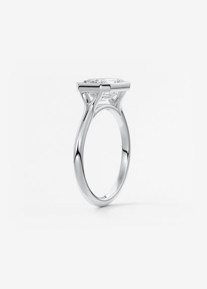 Oval Solitaire With Raised Basket Gallery Lab Grown Diamond Engagement Ring