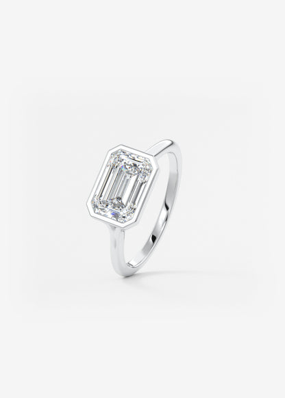 Oval Solitaire With Raised Basket Gallery Lab Grown Diamond Engagement Ring