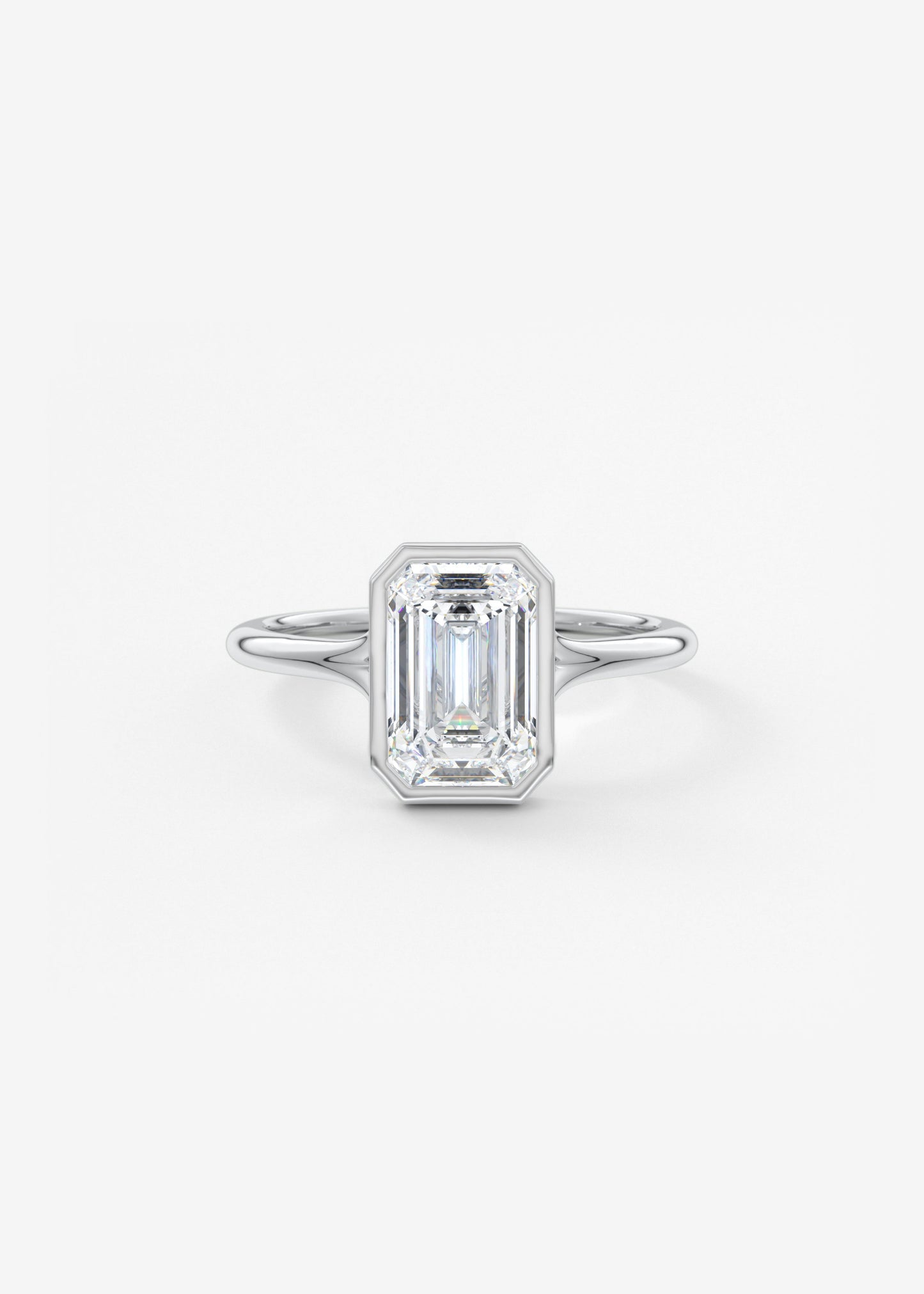 Oval Solitaire With Raised Basket Gallery Lab Grown Diamond Engagement Ring