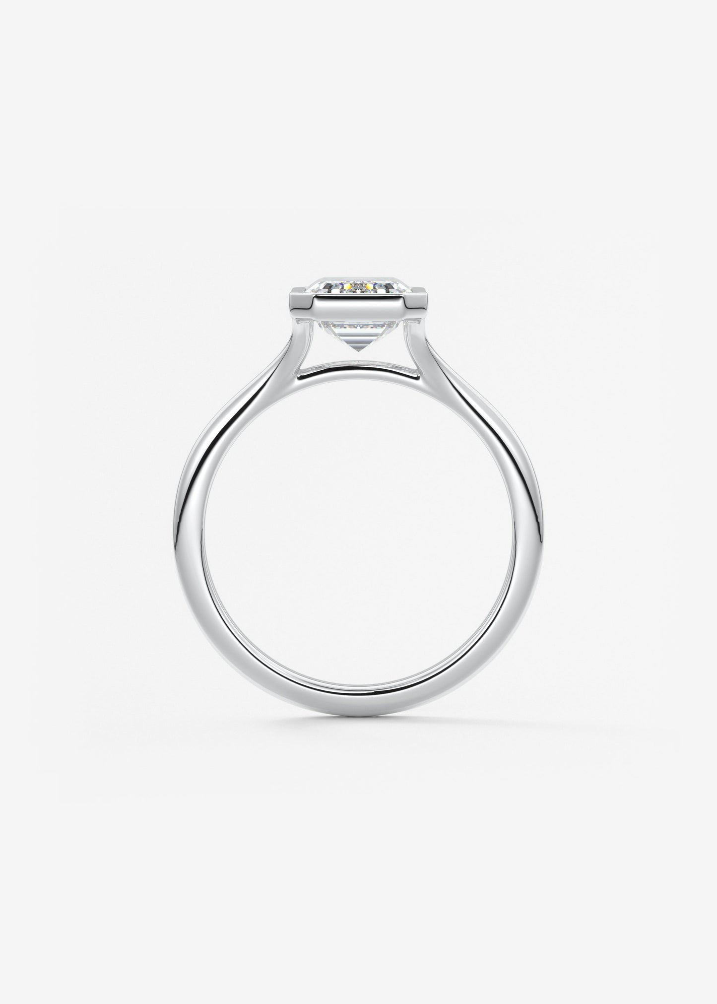 Oval Solitaire With Raised Basket Gallery Lab Grown Diamond Engagement Ring