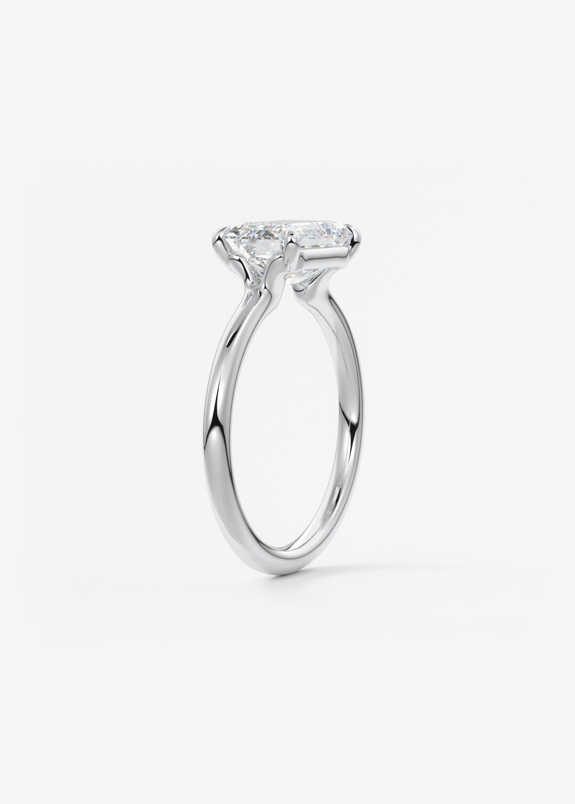 Oval Solitaire With Raised Basket Gallery Lab Grown Diamond Engagement Ring