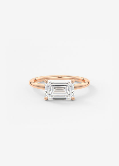 Oval Solitaire With Raised Basket Gallery Lab Grown Diamond Engagement Ring