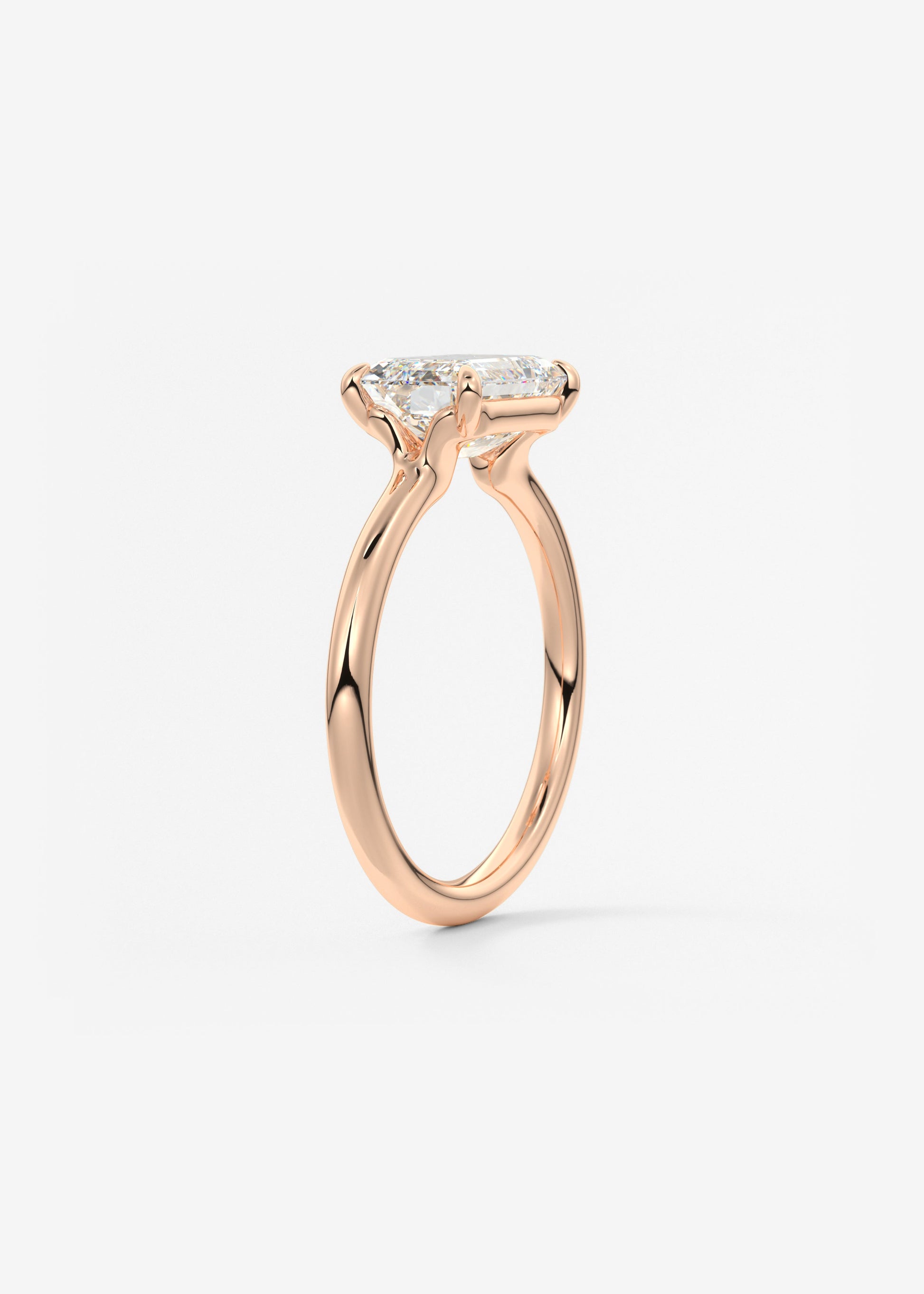 Oval Solitaire With Raised Basket Gallery Lab Grown Diamond Engagement Ring