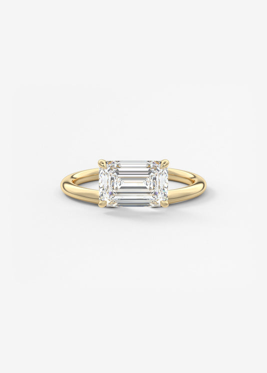 Oval Solitaire With Raised Basket Gallery Lab Grown Diamond Engagement Ring
