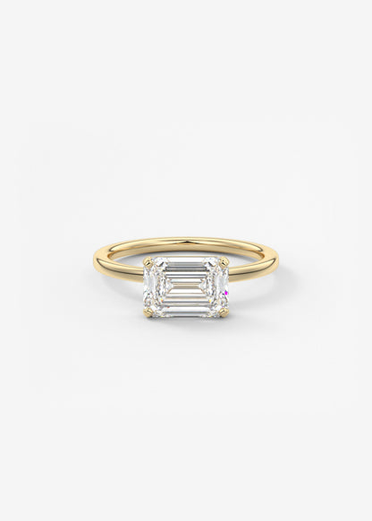 Oval Solitaire With Raised Basket Gallery Lab Grown Diamond Engagement Ring