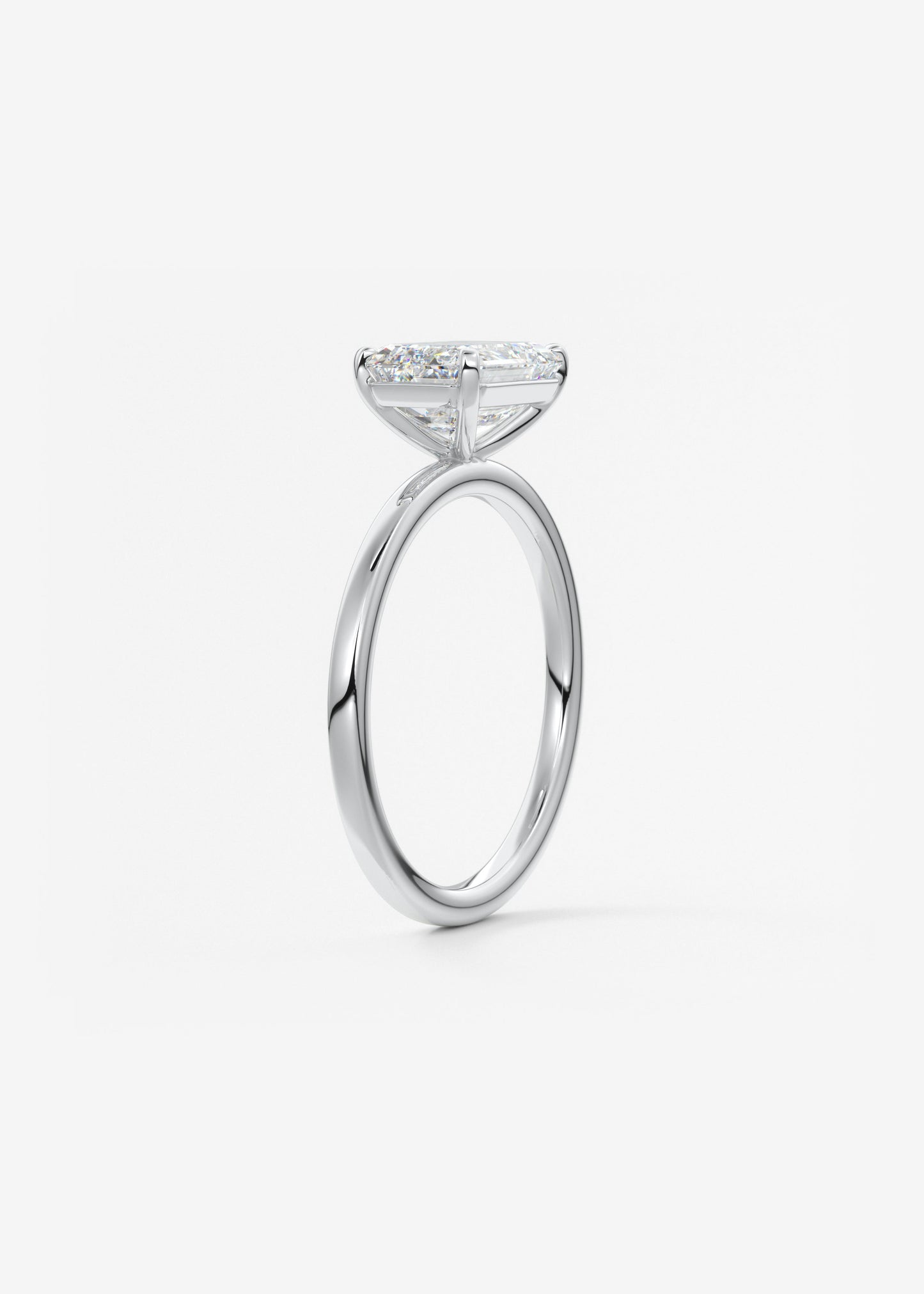 Oval Solitaire With Raised Basket Gallery Lab Grown Diamond Engagement Ring