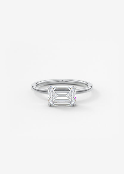 Oval Solitaire With Raised Basket Gallery Lab Grown Diamond Engagement Ring