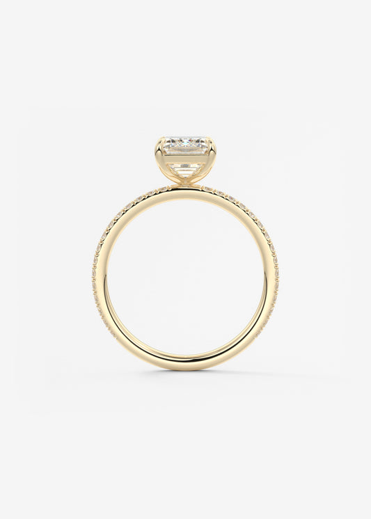 Oval Solitaire With Raised Basket Gallery Lab Grown Diamond Engagement Ring