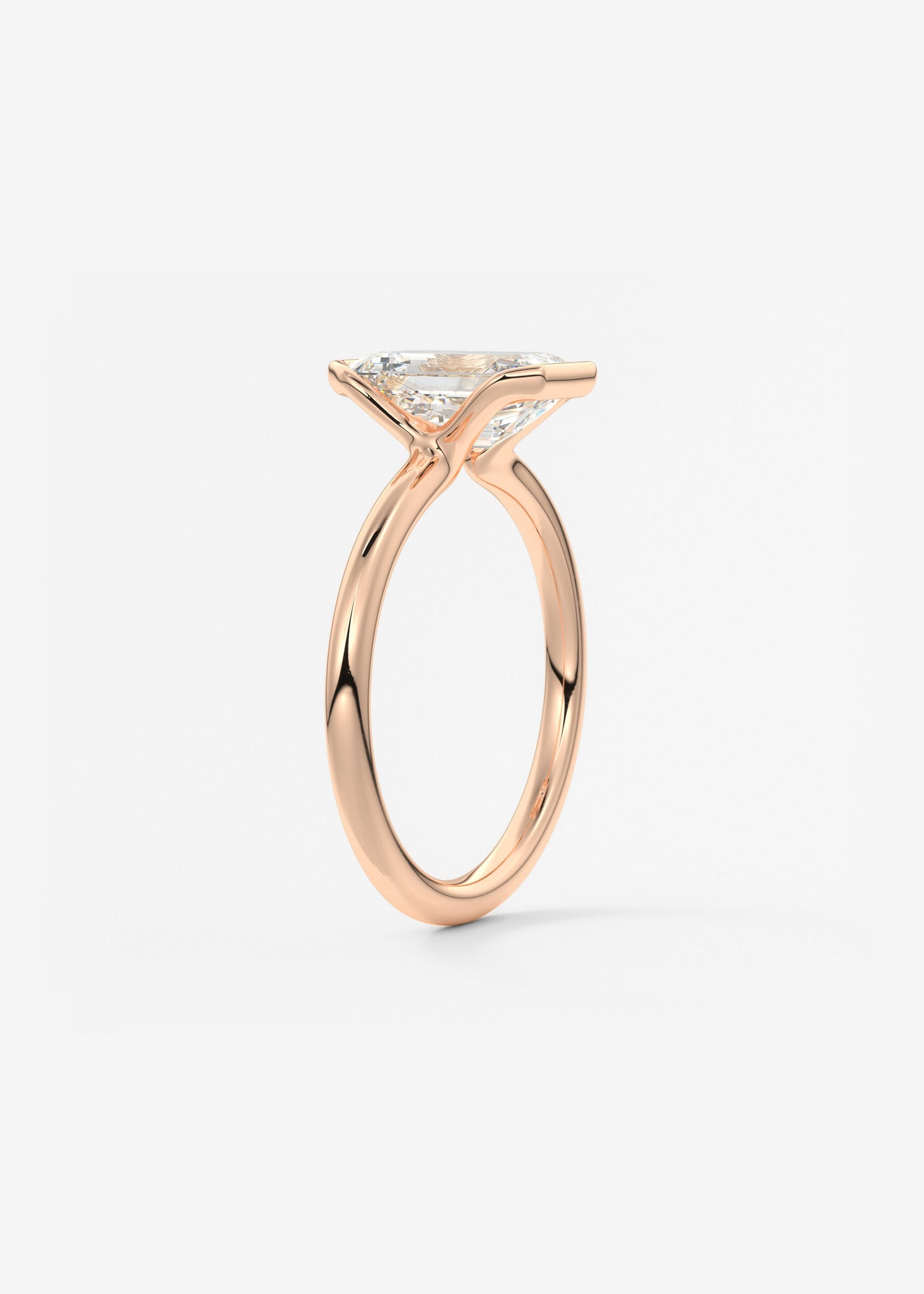 Oval Solitaire With Raised Basket Gallery Lab Grown Diamond Engagement Ring