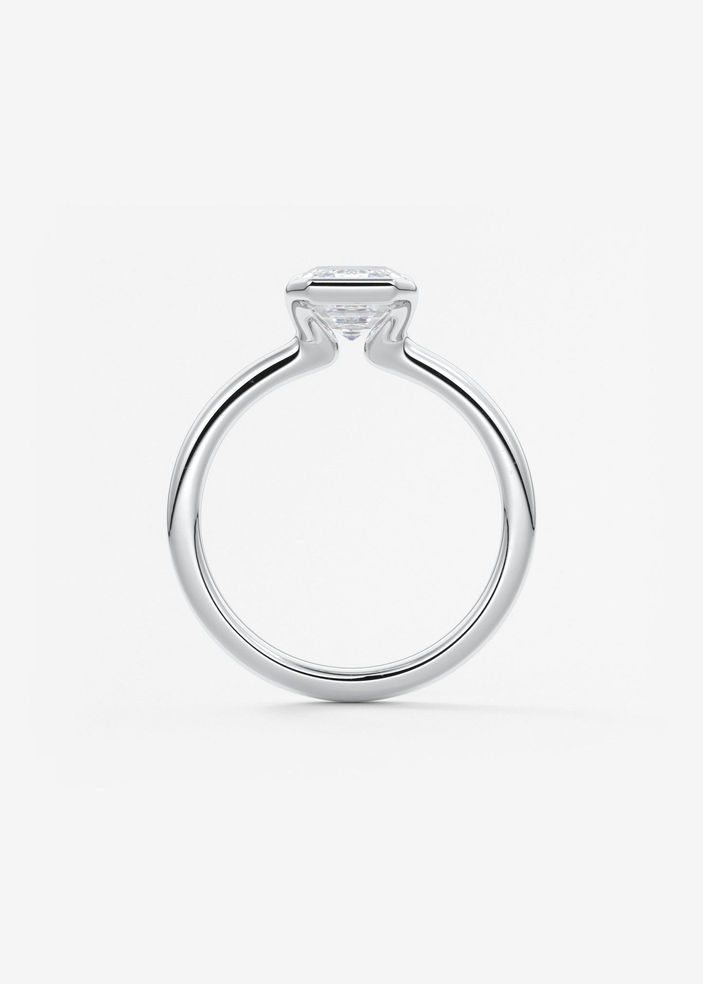 Oval Solitaire With Raised Basket Gallery Lab Grown Diamond Engagement Ring