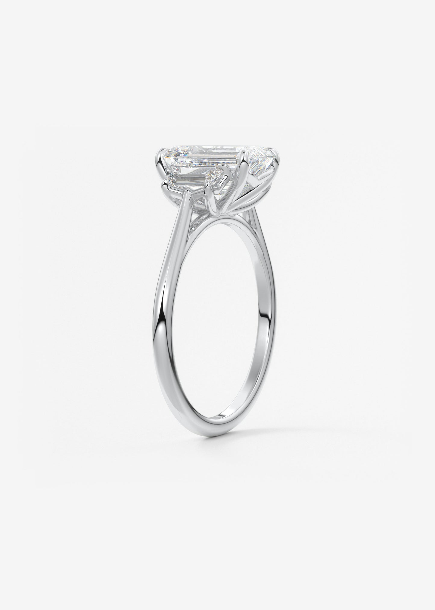 Oval Solitaire With Raised Basket Gallery Lab Grown Diamond Engagement Ring