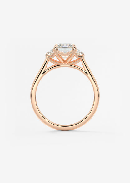 Oval Solitaire With Raised Basket Gallery Lab Grown Diamond Engagement Ring