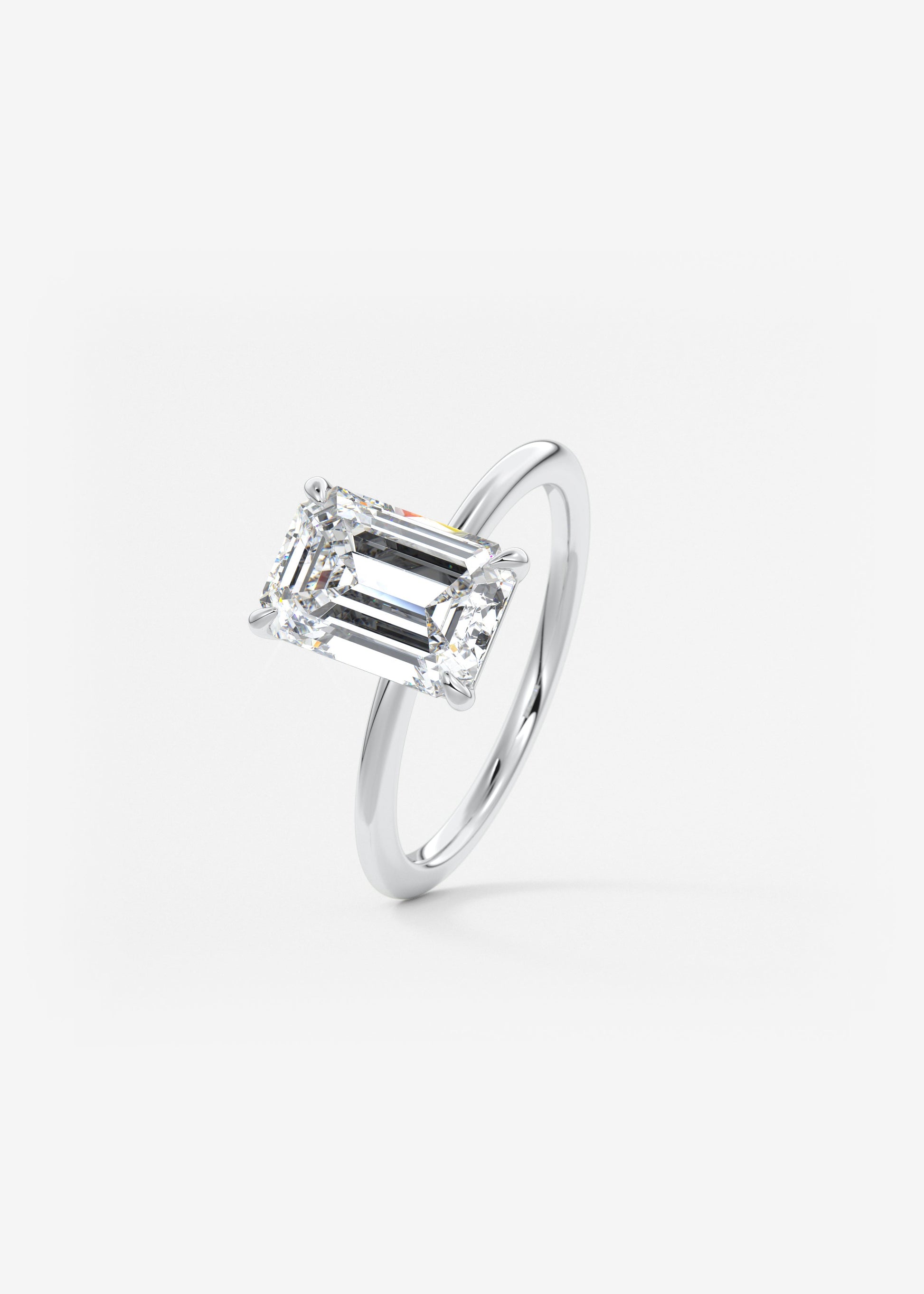 Oval Solitaire With Raised Basket Gallery Lab Grown Diamond Engagement Ring
