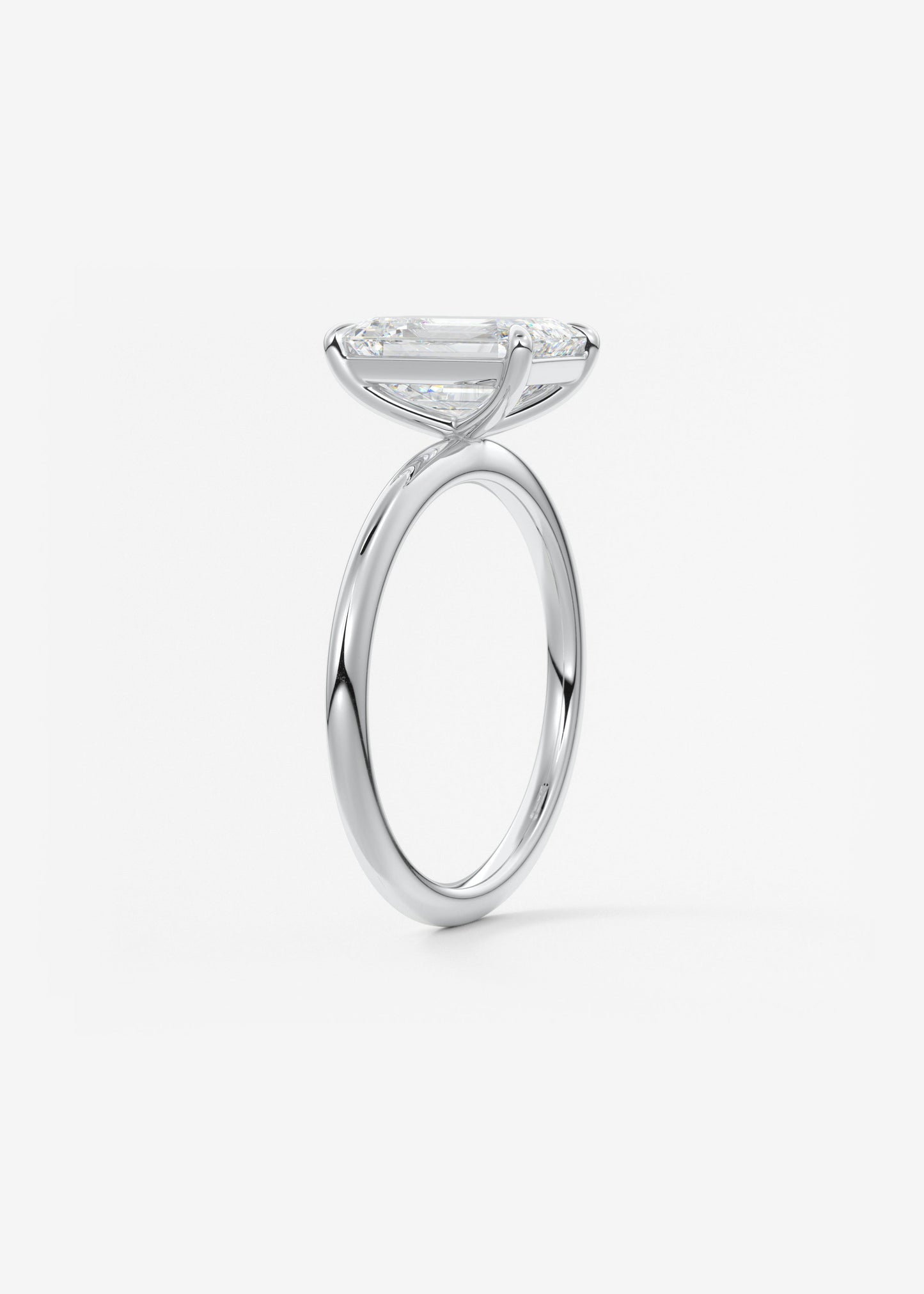 Oval Solitaire With Raised Basket Gallery Lab Grown Diamond Engagement Ring