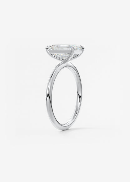 Oval Solitaire With Raised Basket Gallery Lab Grown Diamond Engagement Ring