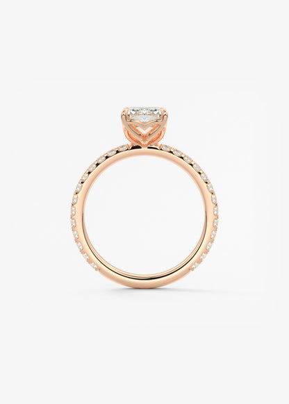 Oval Solitaire With Raised Basket Gallery Lab Grown Diamond Engagement Ring