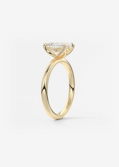 Oval Solitaire With Raised Basket Gallery Lab Grown Diamond Engagement Ring