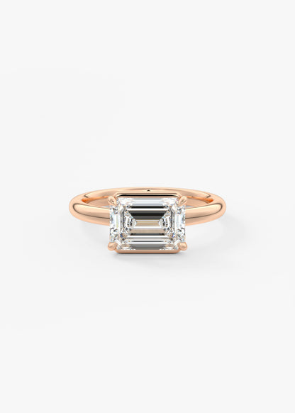 Oval Solitaire With Raised Basket Gallery Lab Grown Diamond Engagement Ring