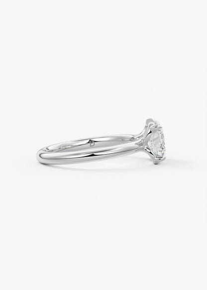 Oval Solitaire With Raised Basket Gallery Lab Grown Diamond Engagement Ring