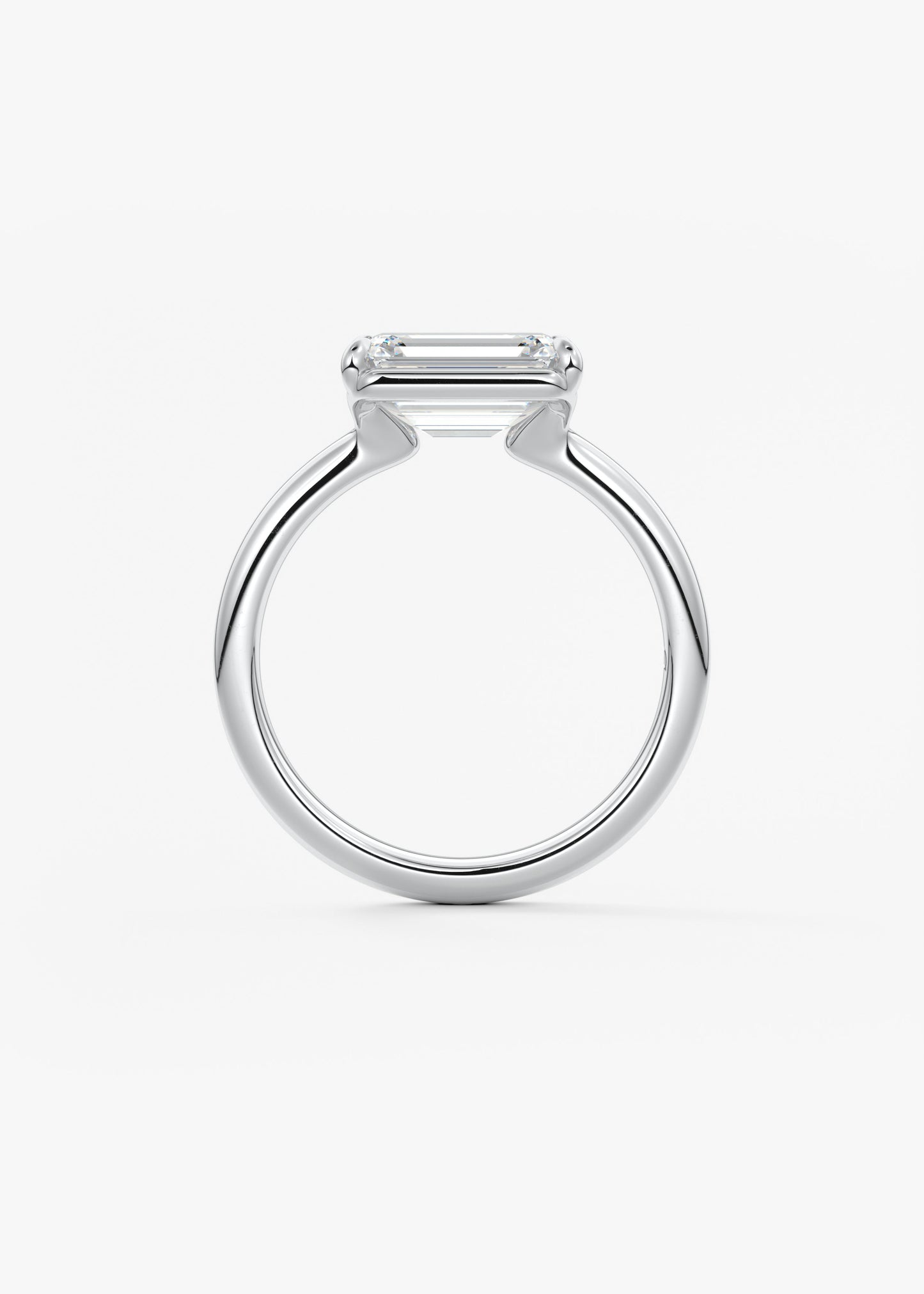 Oval Solitaire With Raised Basket Gallery Lab Grown Diamond Engagement Ring
