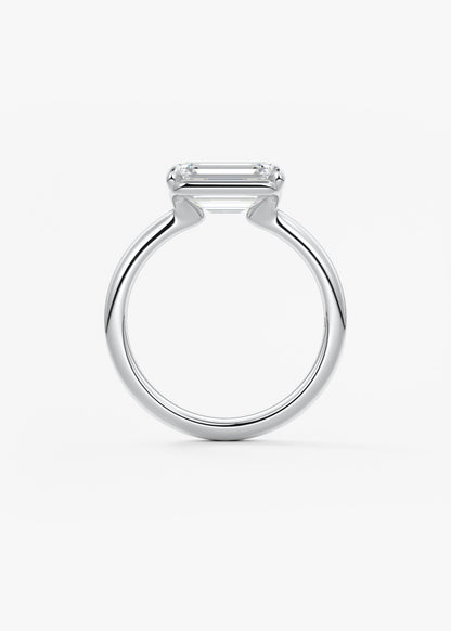 Oval Solitaire With Raised Basket Gallery Lab Grown Diamond Engagement Ring