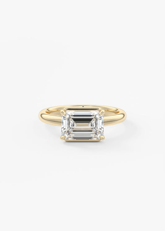 Oval Solitaire With Raised Basket Gallery Lab Grown Diamond Engagement Ring