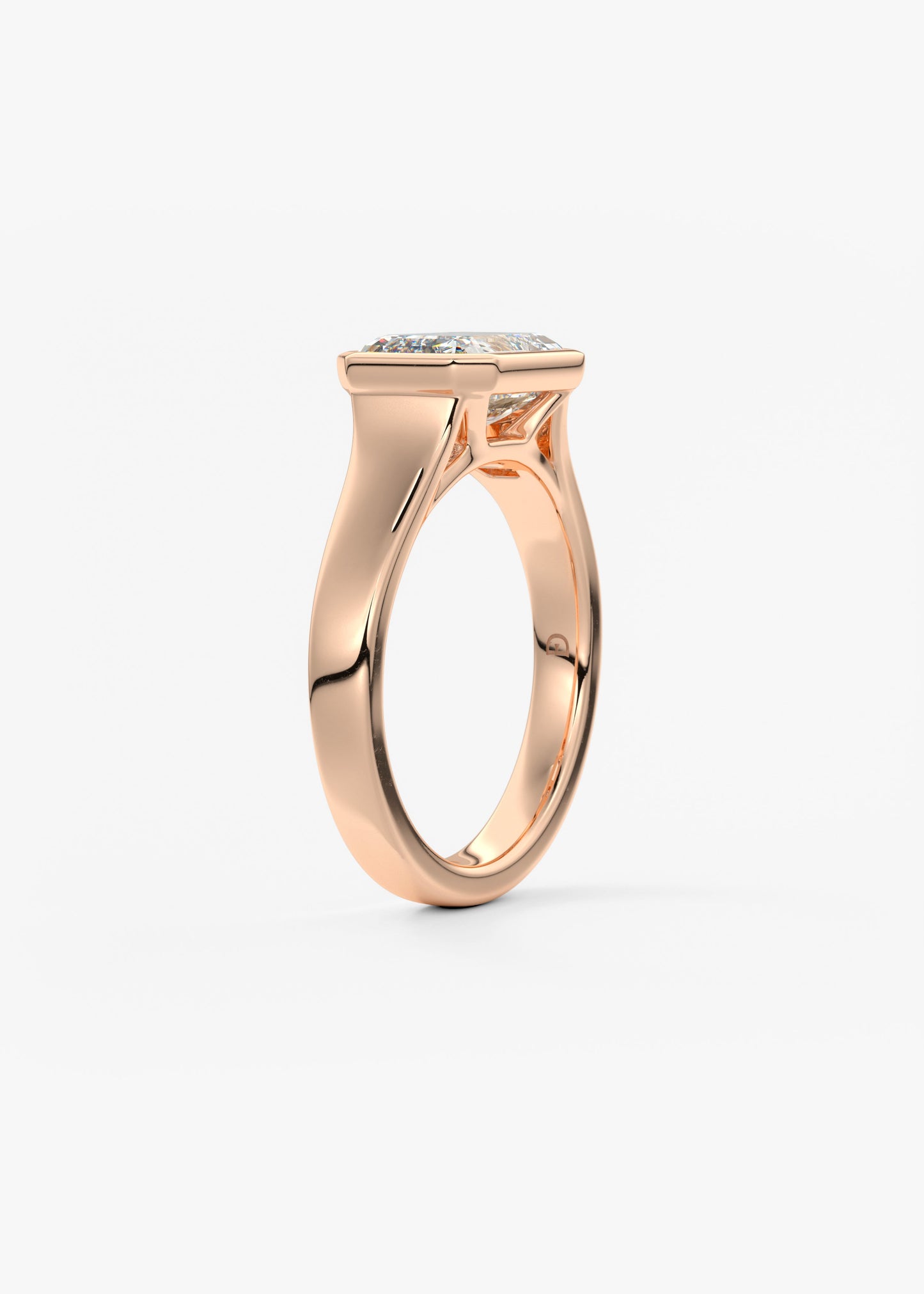 Oval Solitaire With Raised Basket Gallery Lab Grown Diamond Engagement Ring
