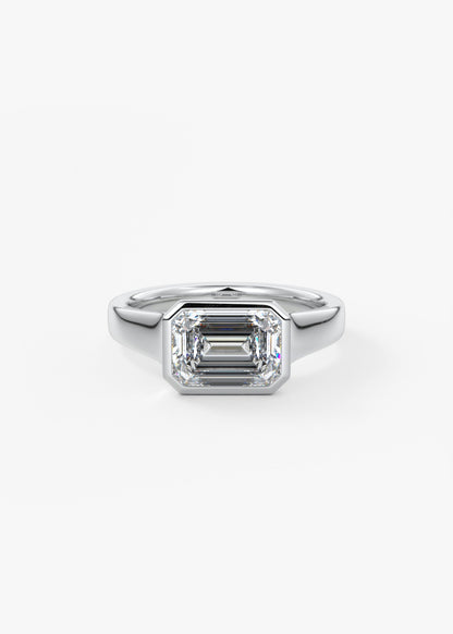 Oval Solitaire With Raised Basket Gallery Lab Grown Diamond Engagement Ring