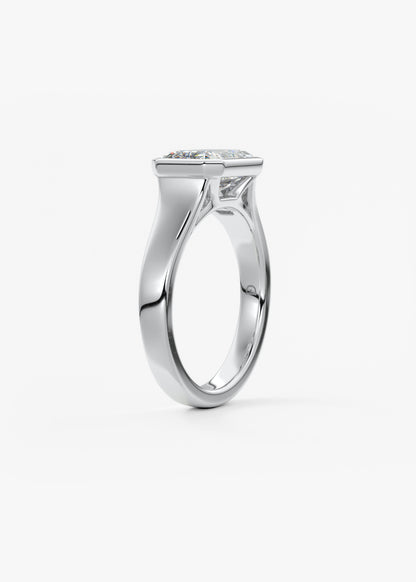 Oval Solitaire With Raised Basket Gallery Lab Grown Diamond Engagement Ring