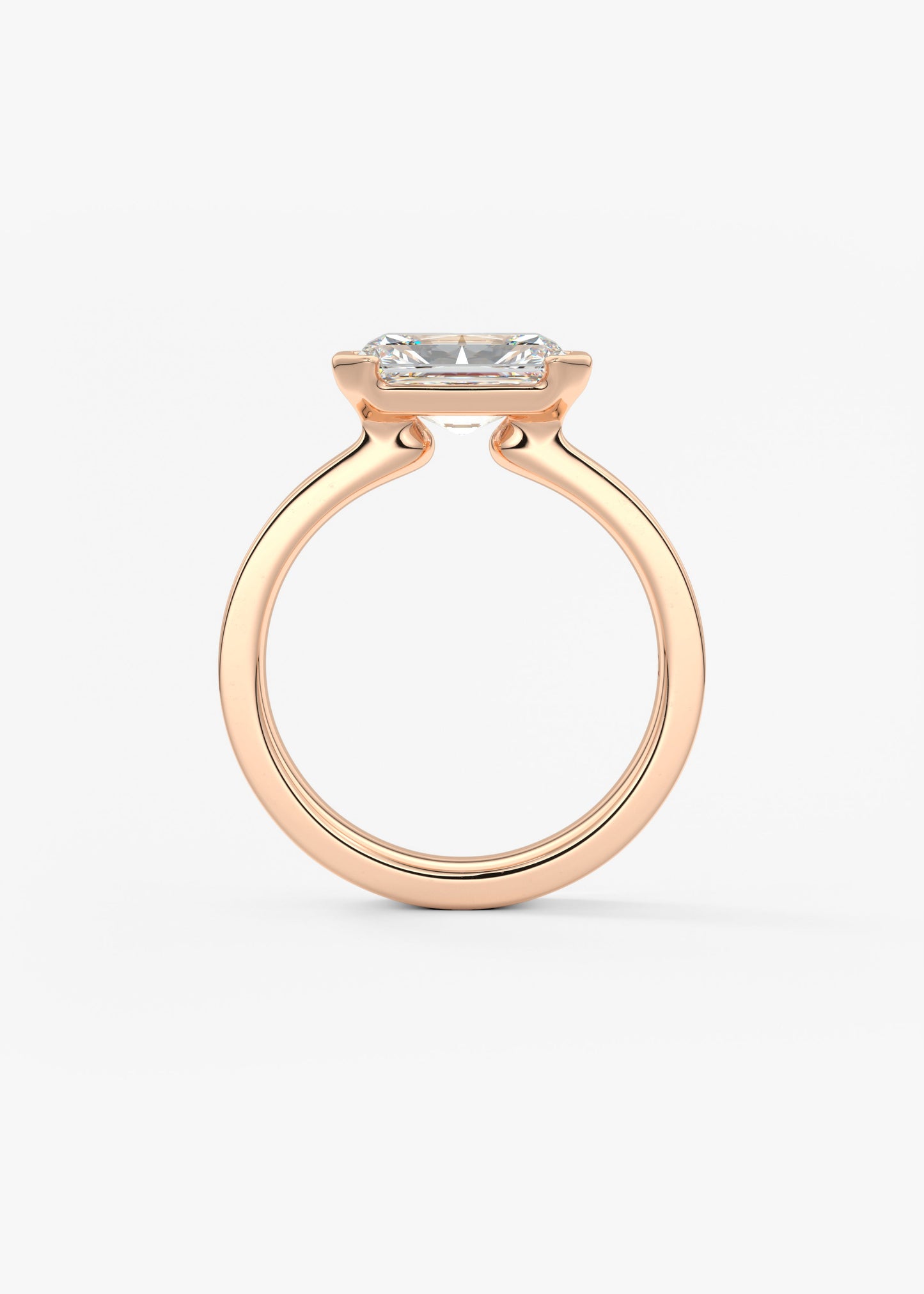 Oval Solitaire With Raised Basket Gallery Lab Grown Diamond Engagement Ring