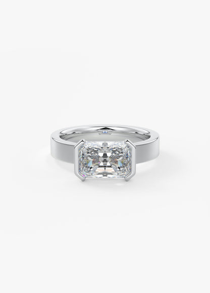 Oval Solitaire With Raised Basket Gallery Lab Grown Diamond Engagement Ring