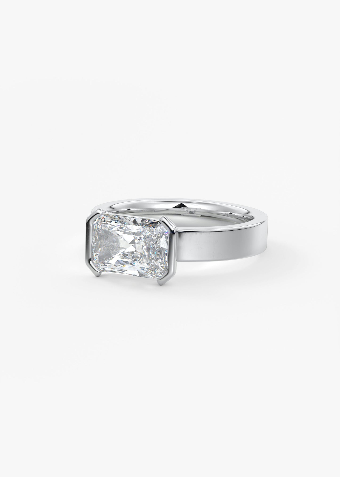 Oval Solitaire With Raised Basket Gallery Lab Grown Diamond Engagement Ring