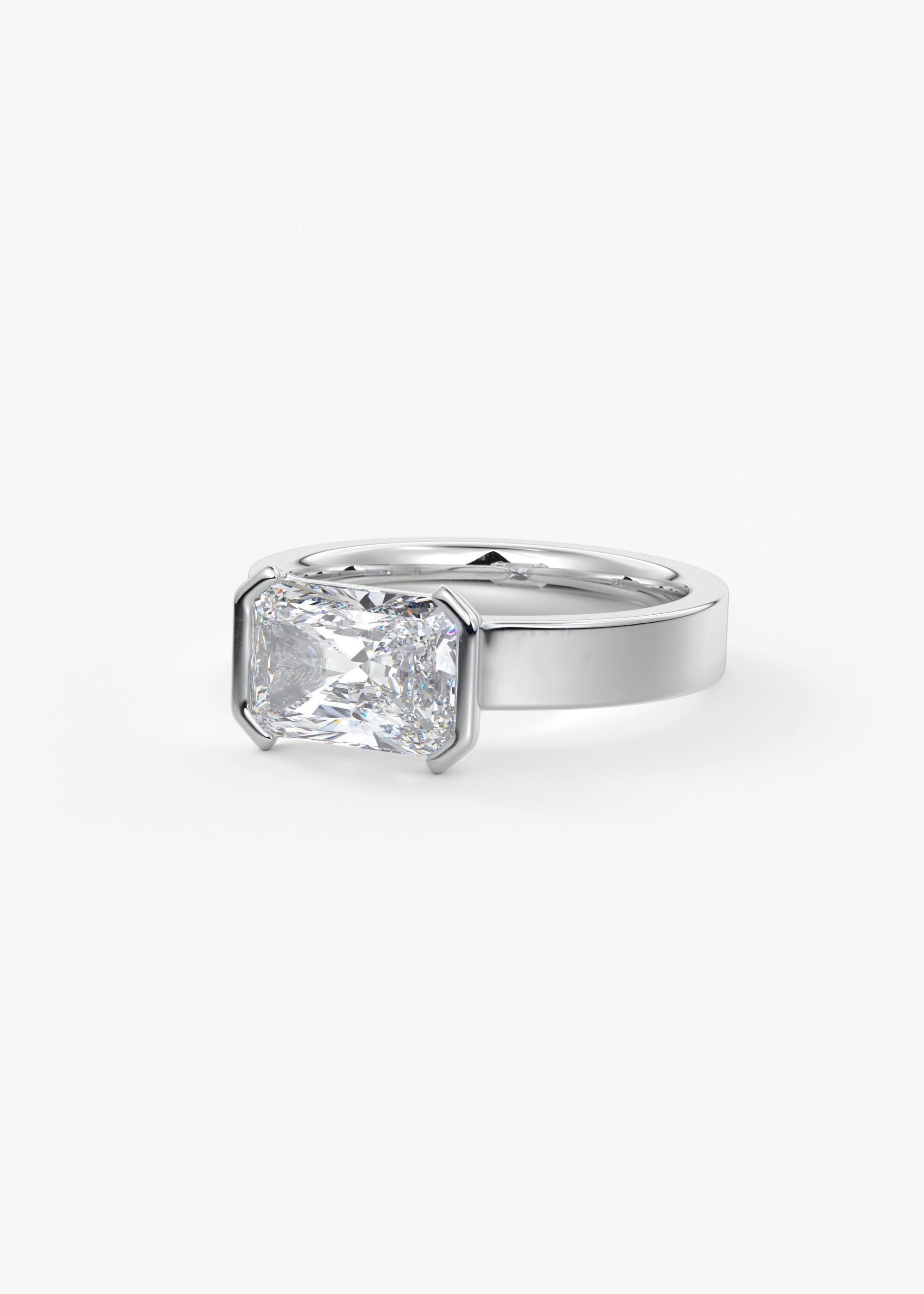 Oval Solitaire With Raised Basket Gallery Lab Grown Diamond Engagement Ring