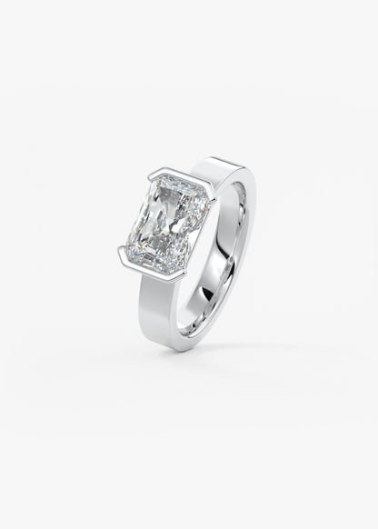 Oval Solitaire With Raised Basket Gallery Lab Grown Diamond Engagement Ring