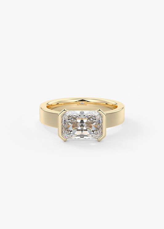 Oval Solitaire With Raised Basket Gallery Lab Grown Diamond Engagement Ring