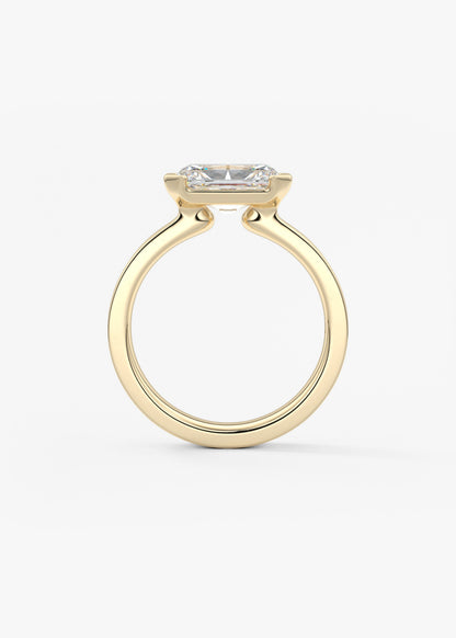 Oval Solitaire With Raised Basket Gallery Lab Grown Diamond Engagement Ring