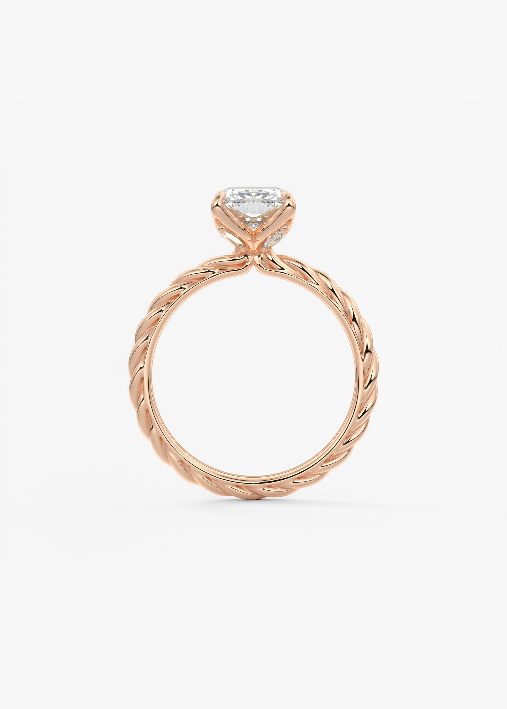 Oval Solitaire With Raised Basket Gallery Lab Grown Diamond Engagement Ring
