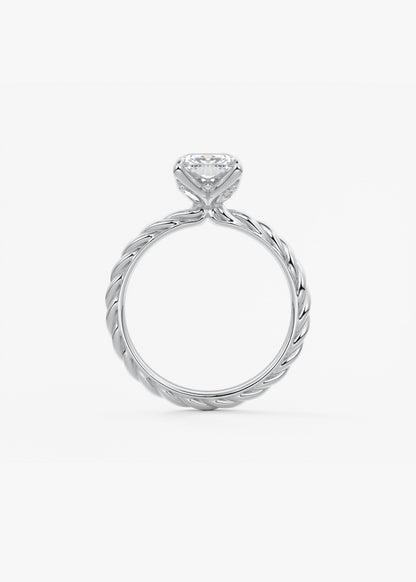 Oval Solitaire With Raised Basket Gallery Lab Grown Diamond Engagement Ring