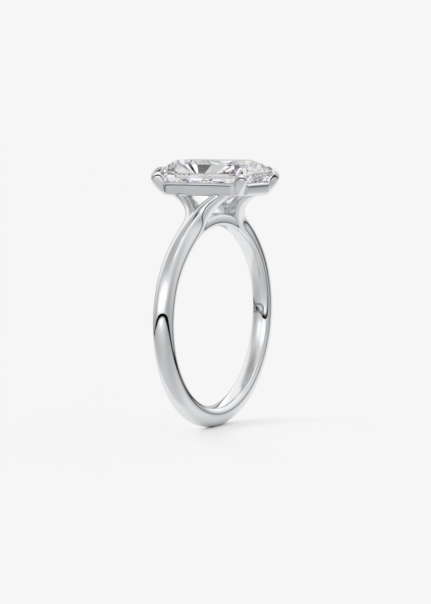 Oval Solitaire With Raised Basket Gallery Lab Grown Diamond Engagement Ring