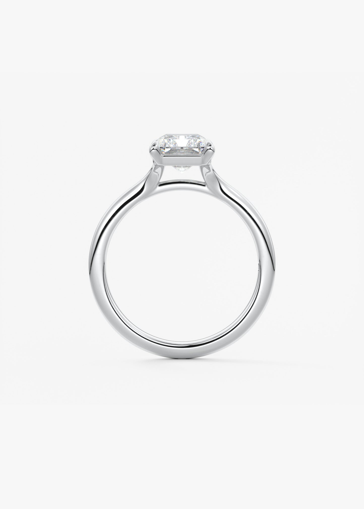 Oval Solitaire With Raised Basket Gallery Lab Grown Diamond Engagement Ring